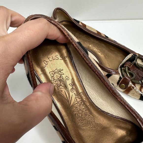 Matisse Ponyhair Exotic Animal Print Leather Upper Flats Size 6.5 - Picture 6 of 11